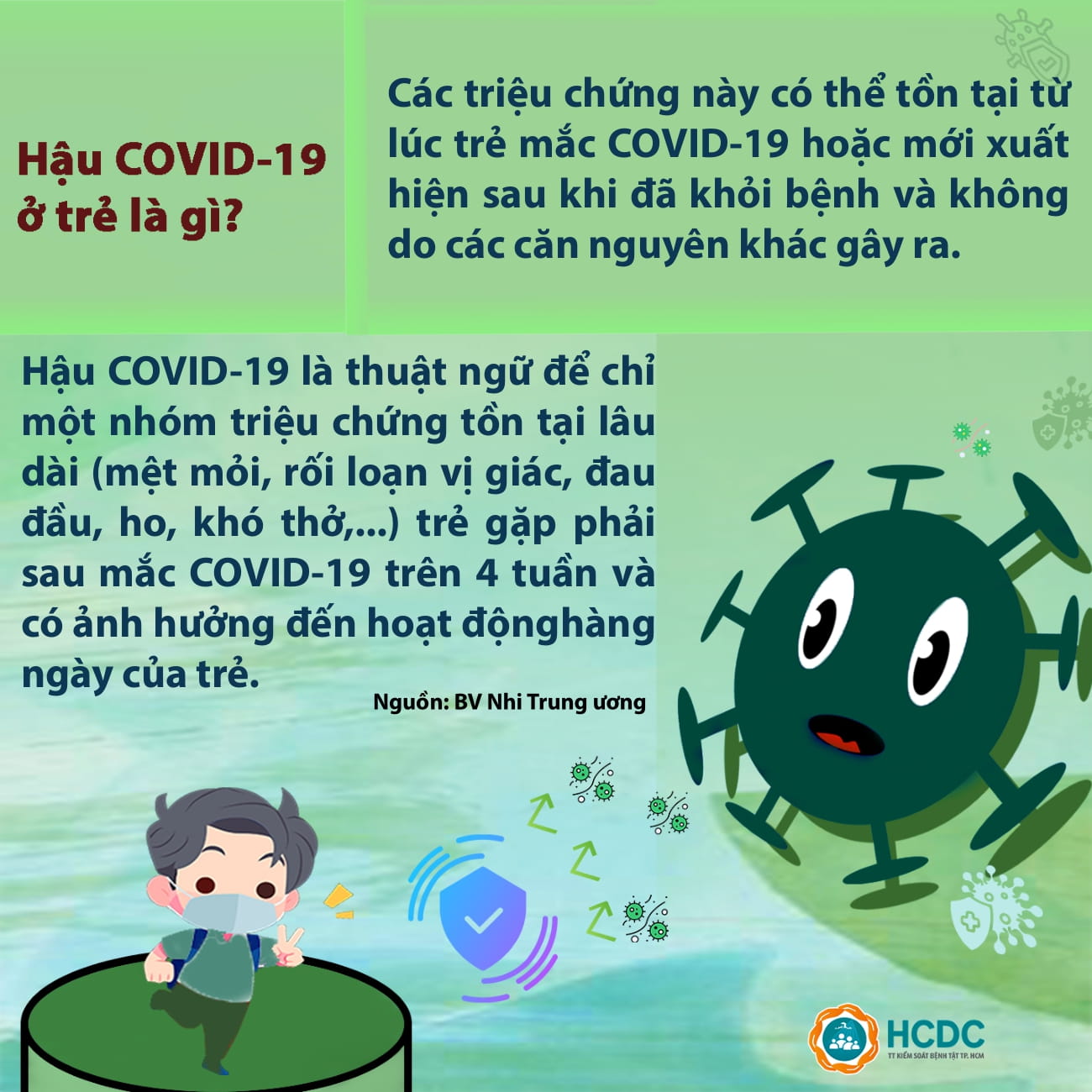 Những điều cần biết về hậu COVID-19 ở trẻ